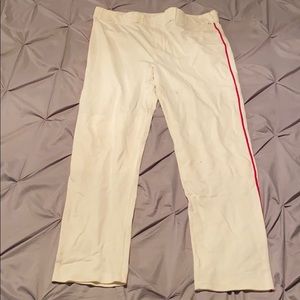 Letrell Sports white red stripes baseball pant
